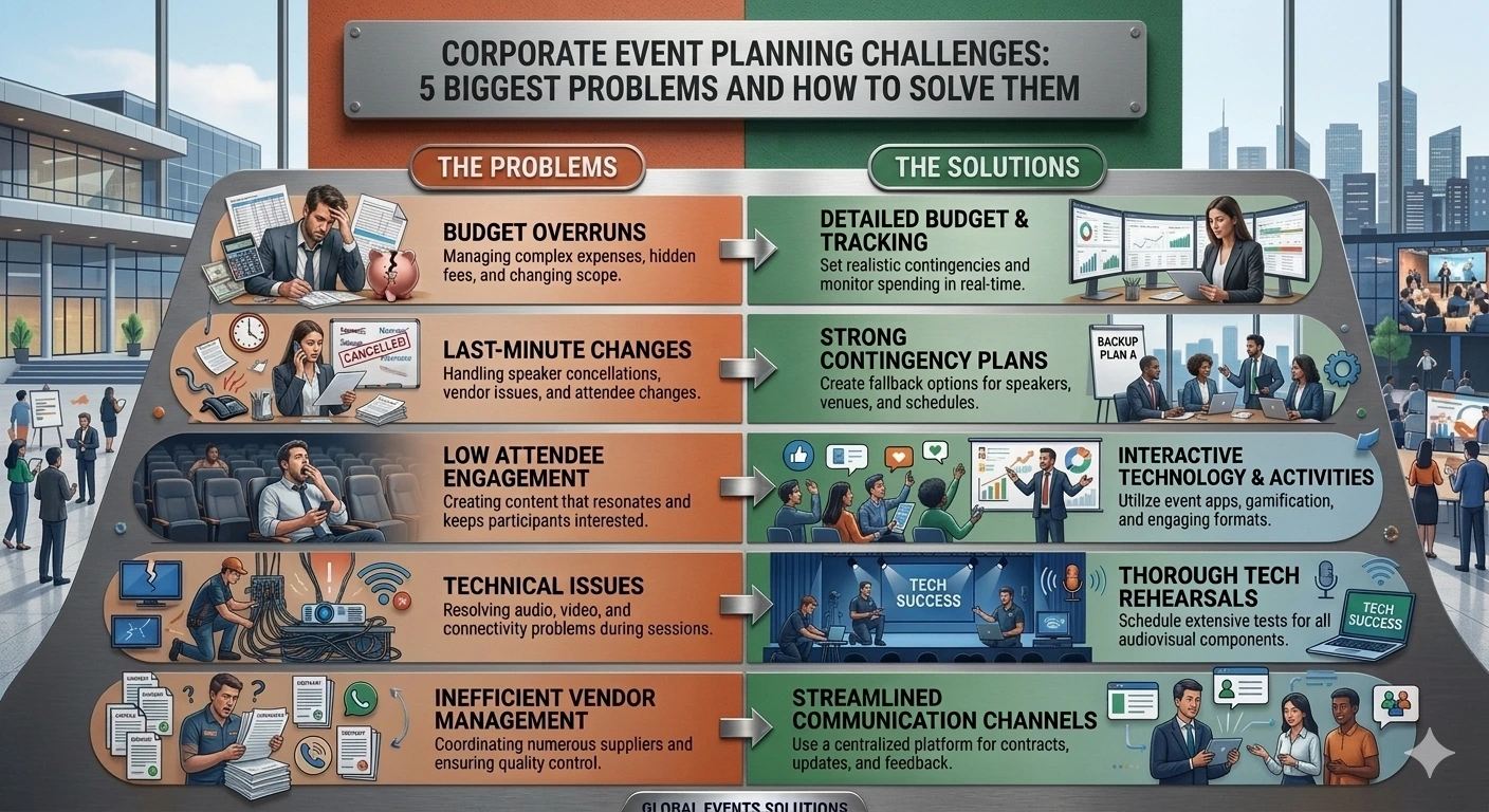 corporate event planning challenges