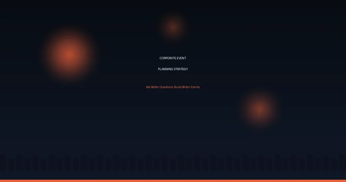 corporate event planning strategy