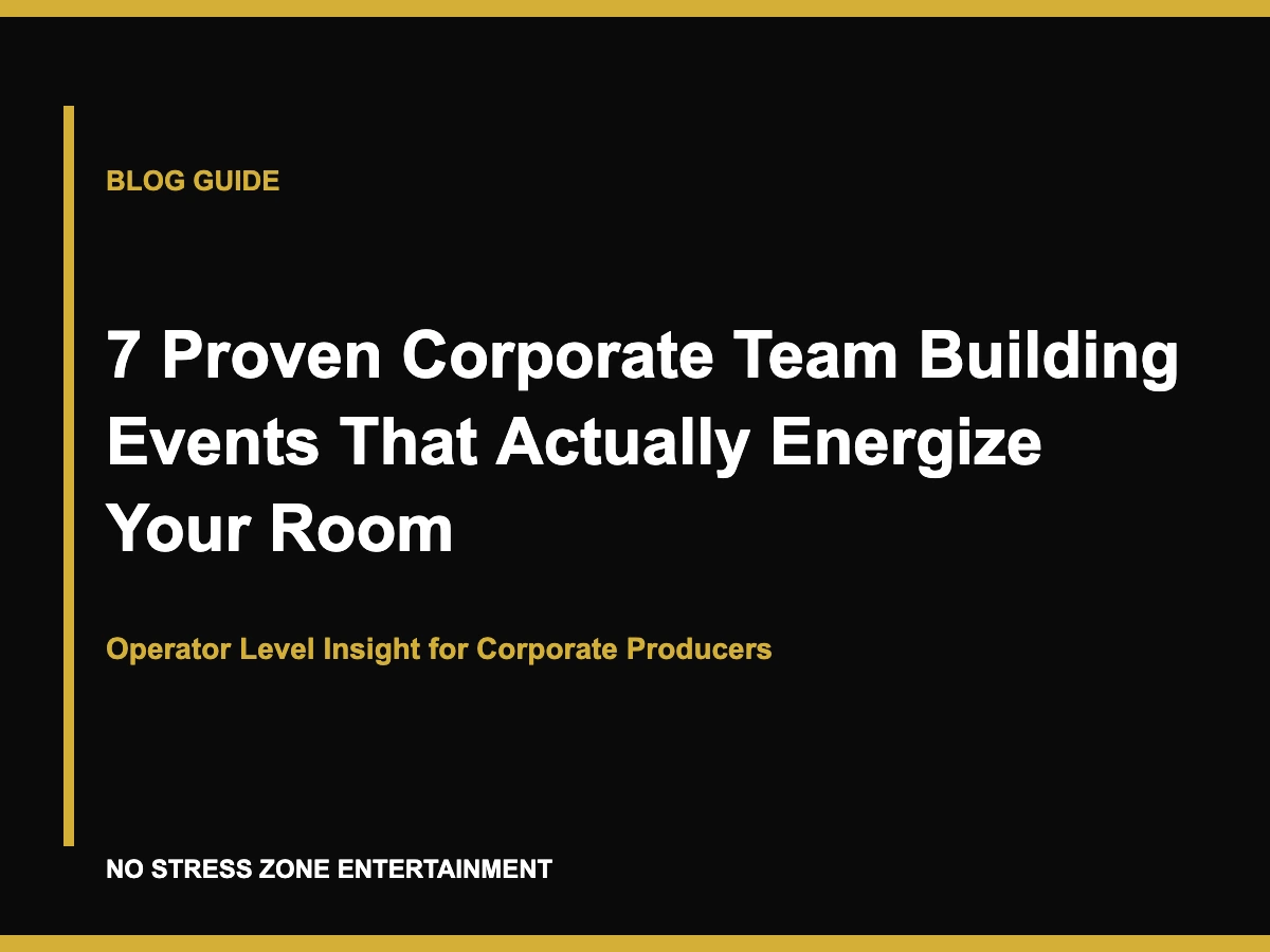 7 Proven Corporate Team Building Events That Actually Energize Your Room