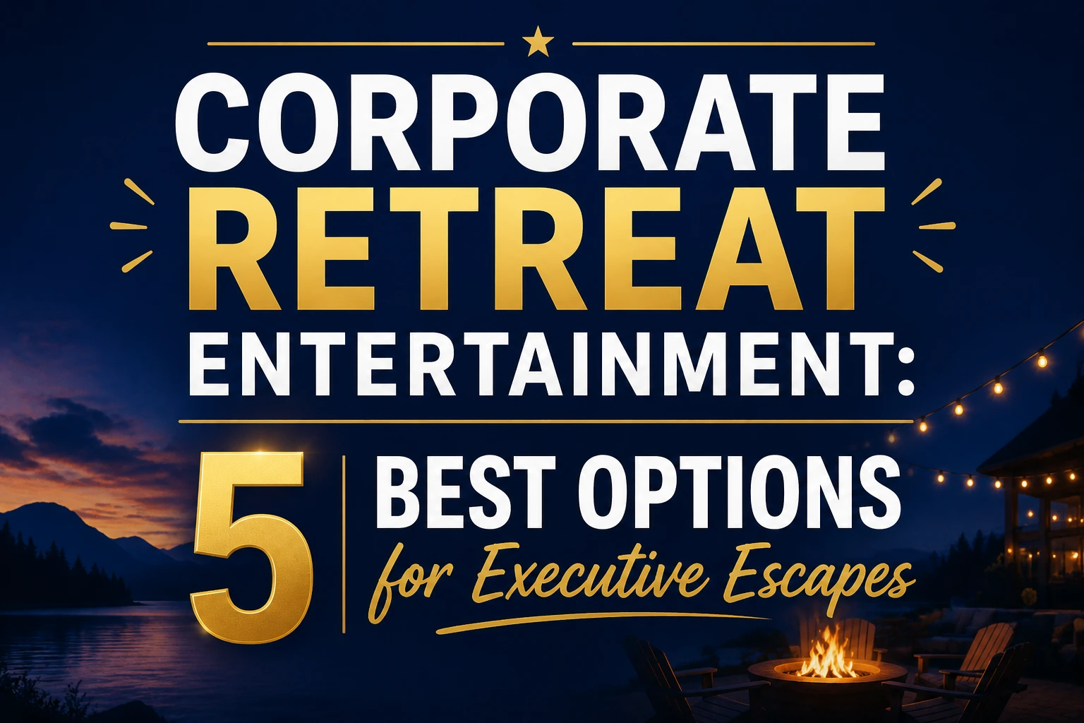 Corporate Retreat Entertainment 5 Best Options for Executive Escapes