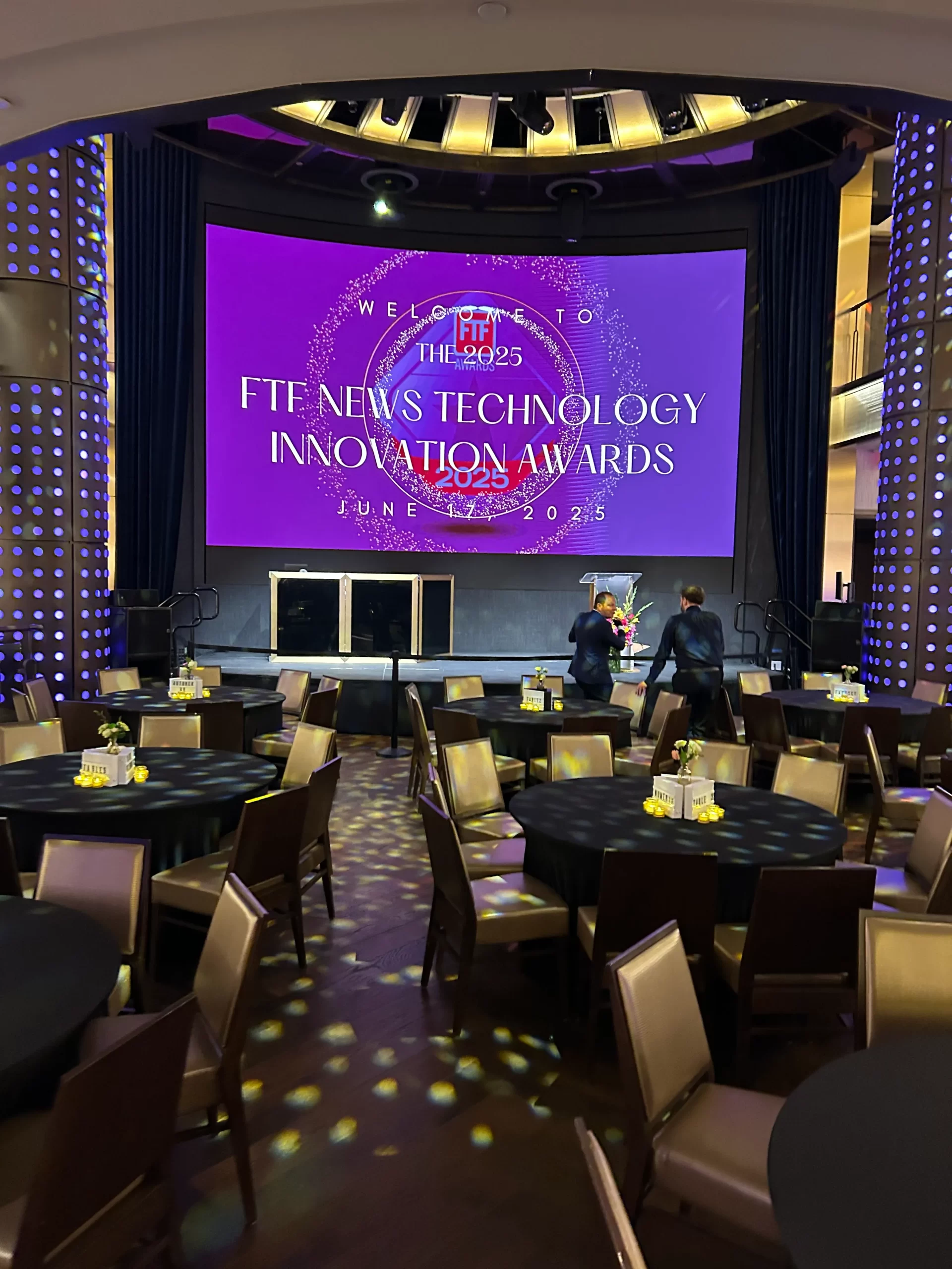 FTF News Annual Awards NYC corporate DJ - Honoree recognition on stage
