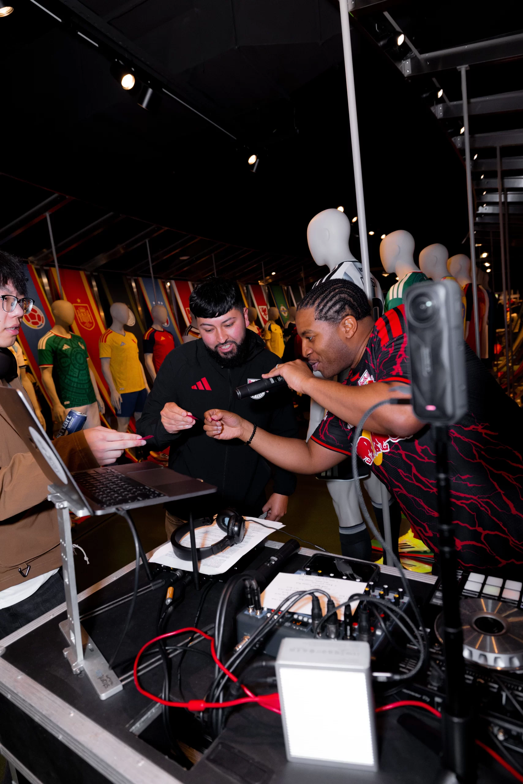 MLS New York Red Bulls adidas American Dream store activation - Live mic hosting the activation program on the retail floor