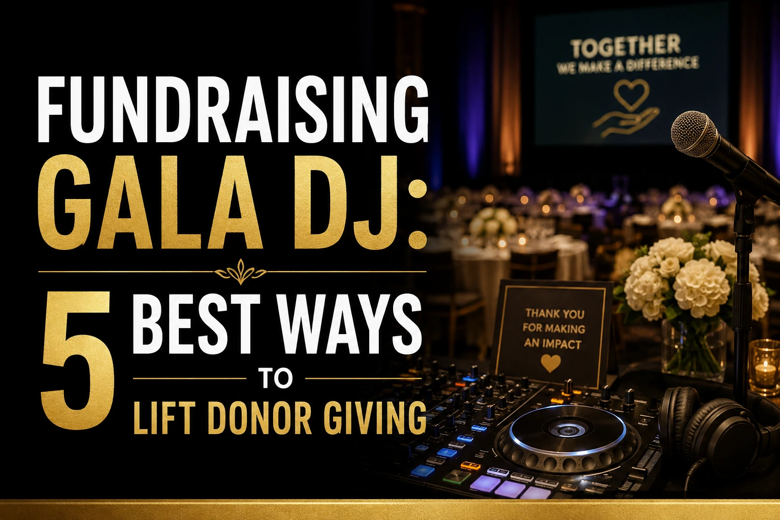 Fundraising Gala DJ 5 Best Ways to Lift Donor Giving