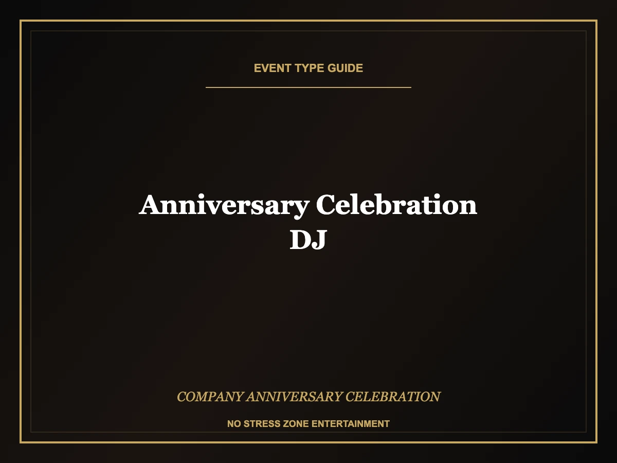 anniversary celebration dj program execution