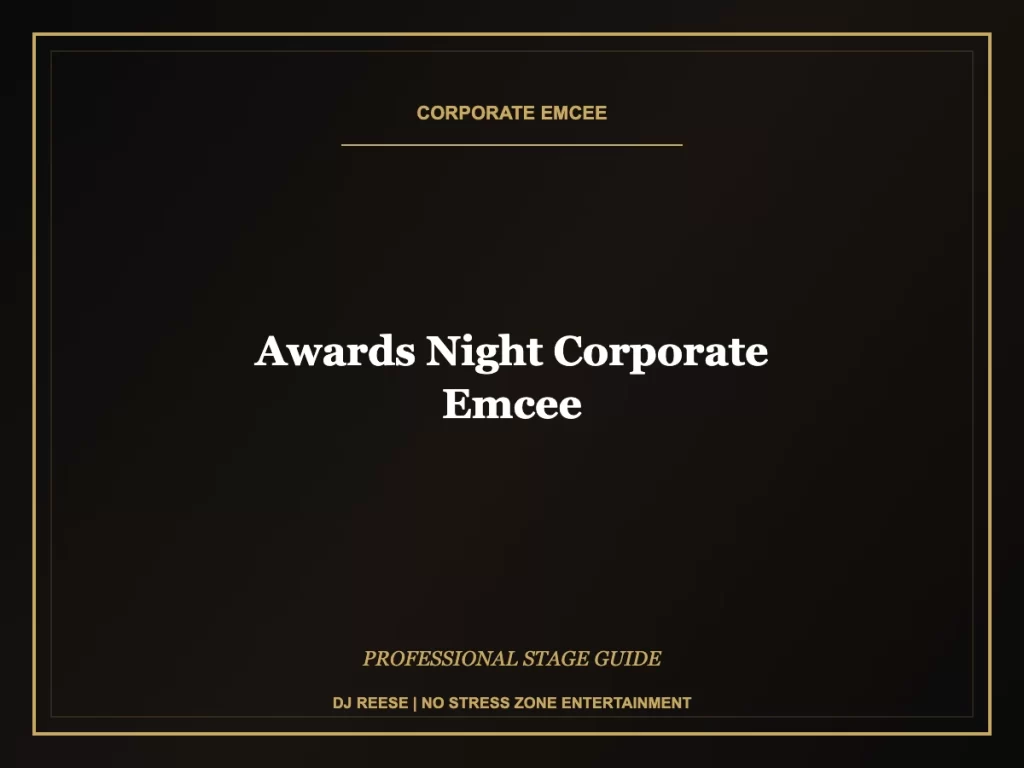 awards night corporate emcee professional stage execution