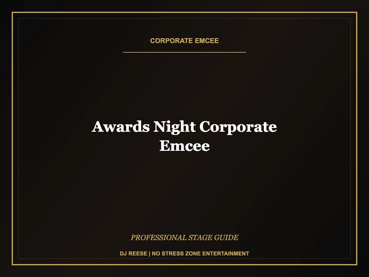 awards night corporate emcee professional stage execution