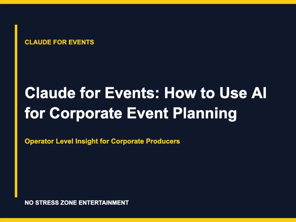 Claude for Events: How to Use AI for Corporate Event Planning