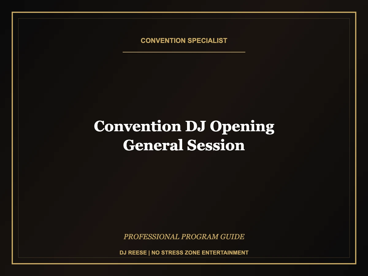 convention dj opening general session professional convention execution