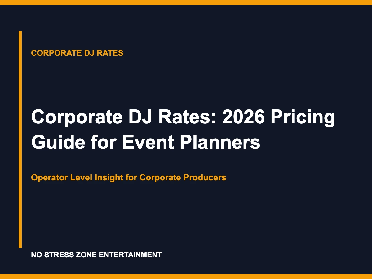 Corporate DJ Rates: 2026 Pricing Guide for Event Planners
