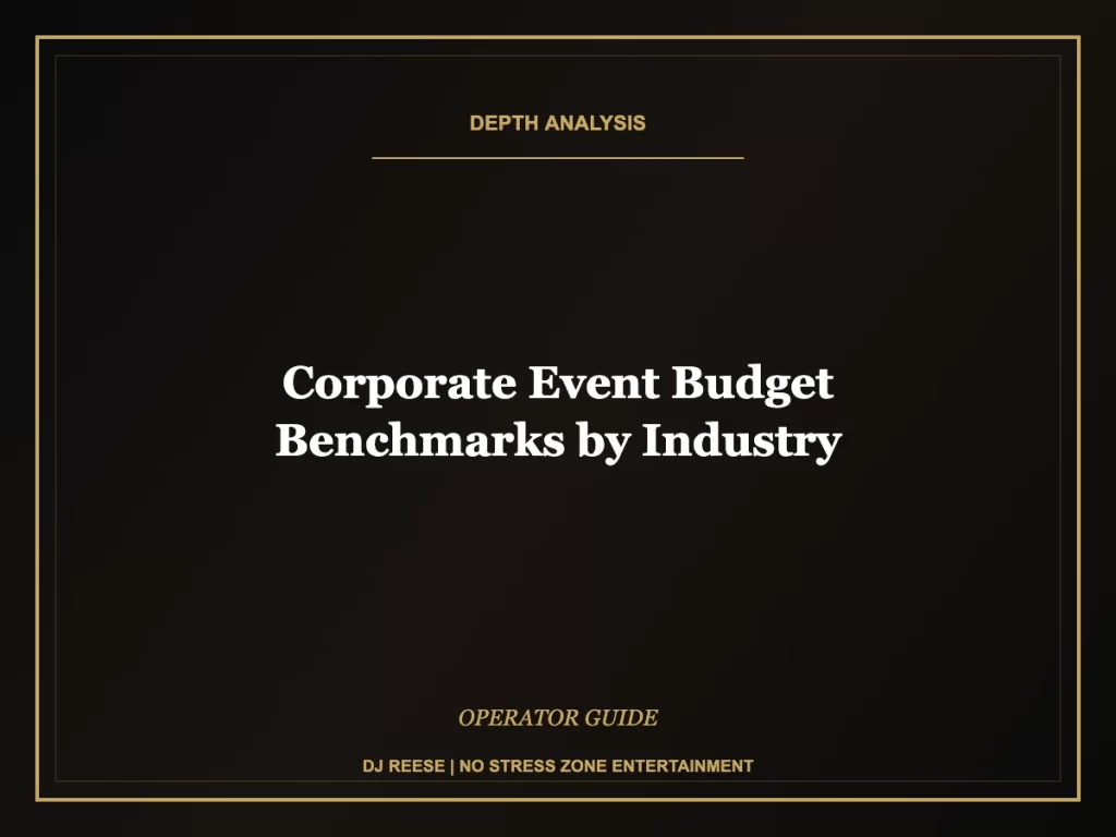 corporate event budget benchmarks by industry chart