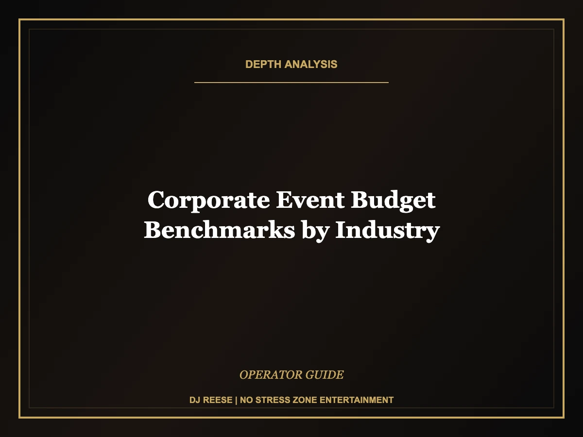 corporate event budget benchmarks by industry chart