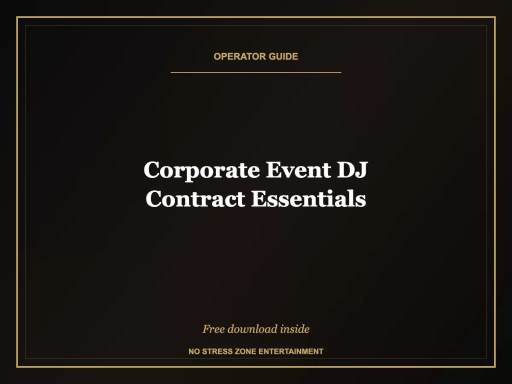 corporate event dj contract essentials operator guide