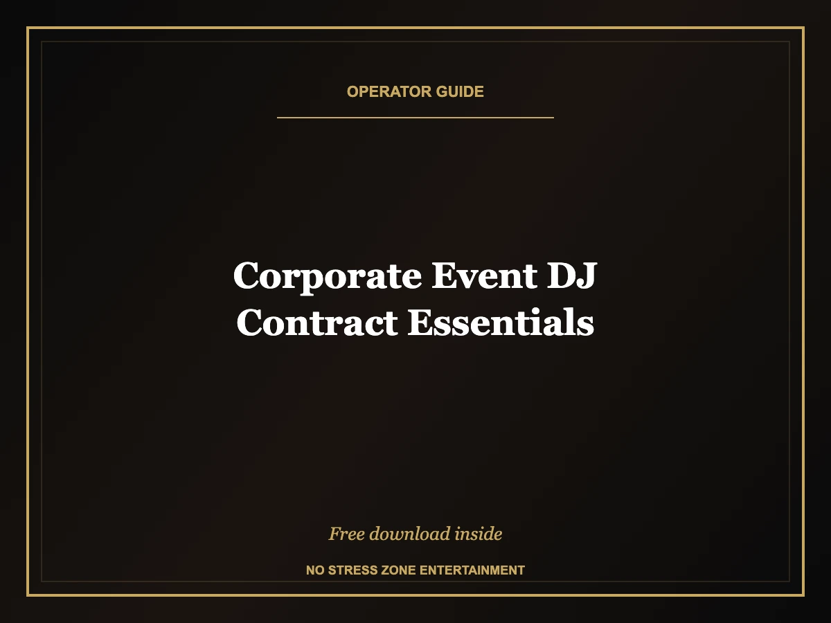 corporate event dj contract essentials operator guide