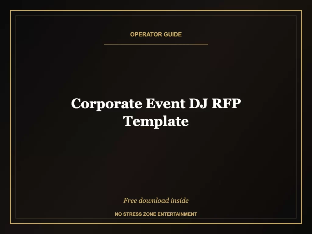 corporate event dj rfp template operator guide