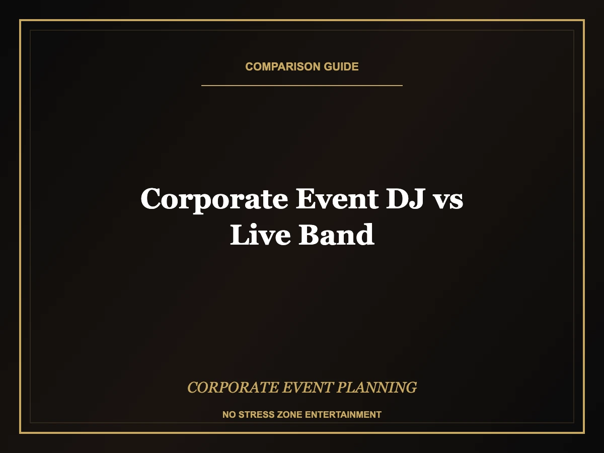 corporate event dj vs live band guide