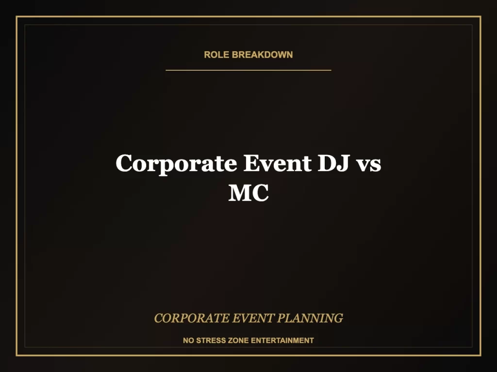 corporate event dj vs mc guide