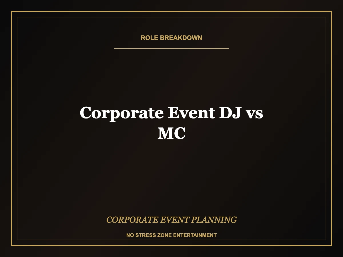 corporate event dj vs mc guide