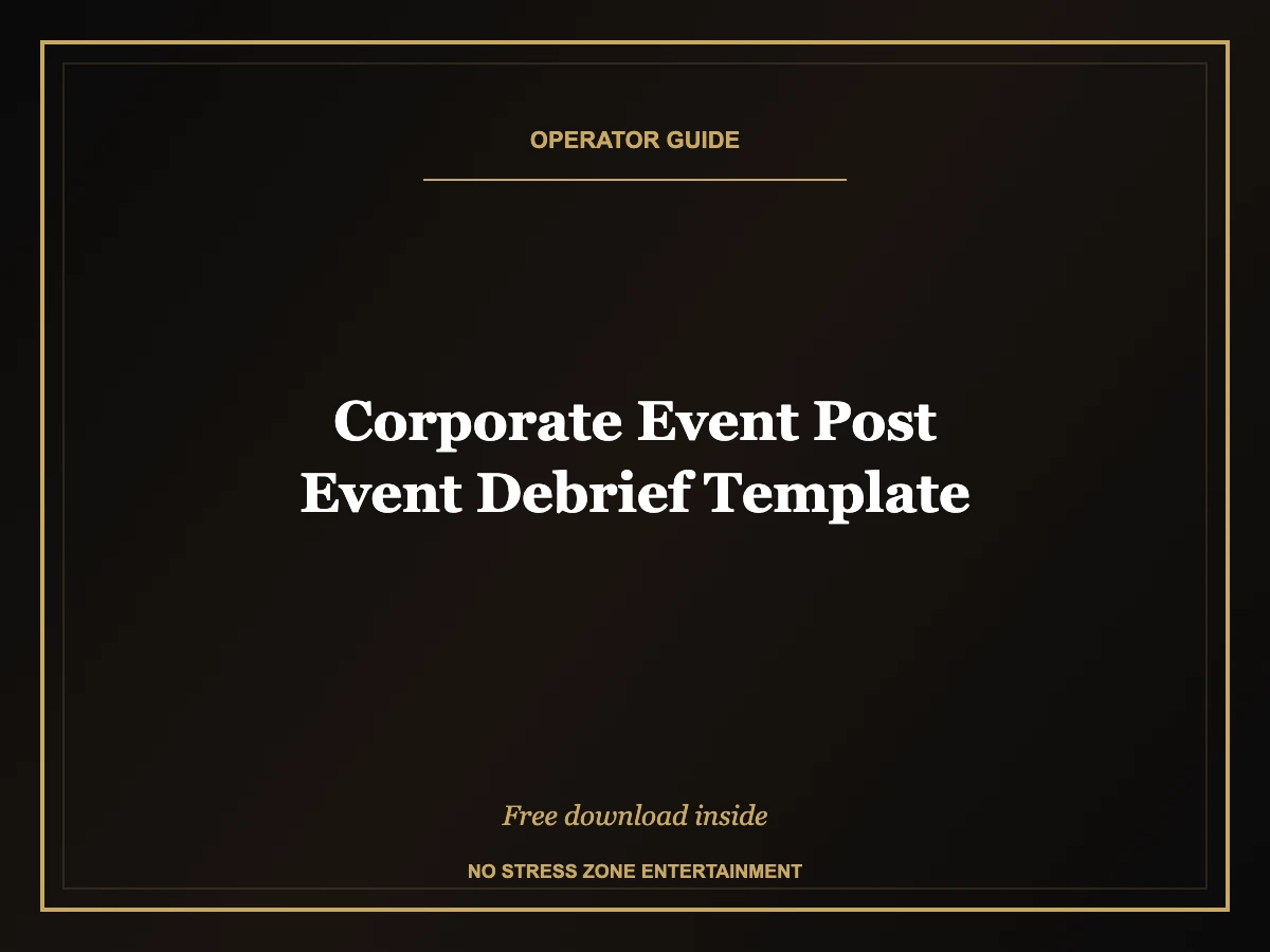 post event debrief template for corporate events