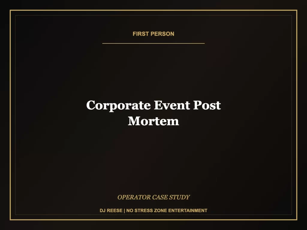 corporate event post mortem analysis operator resource