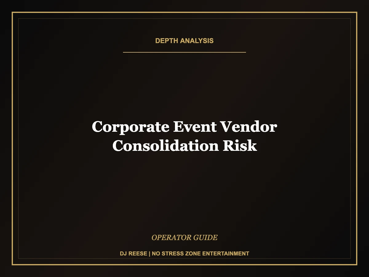 corporate event vendor consolidation risk operator framework