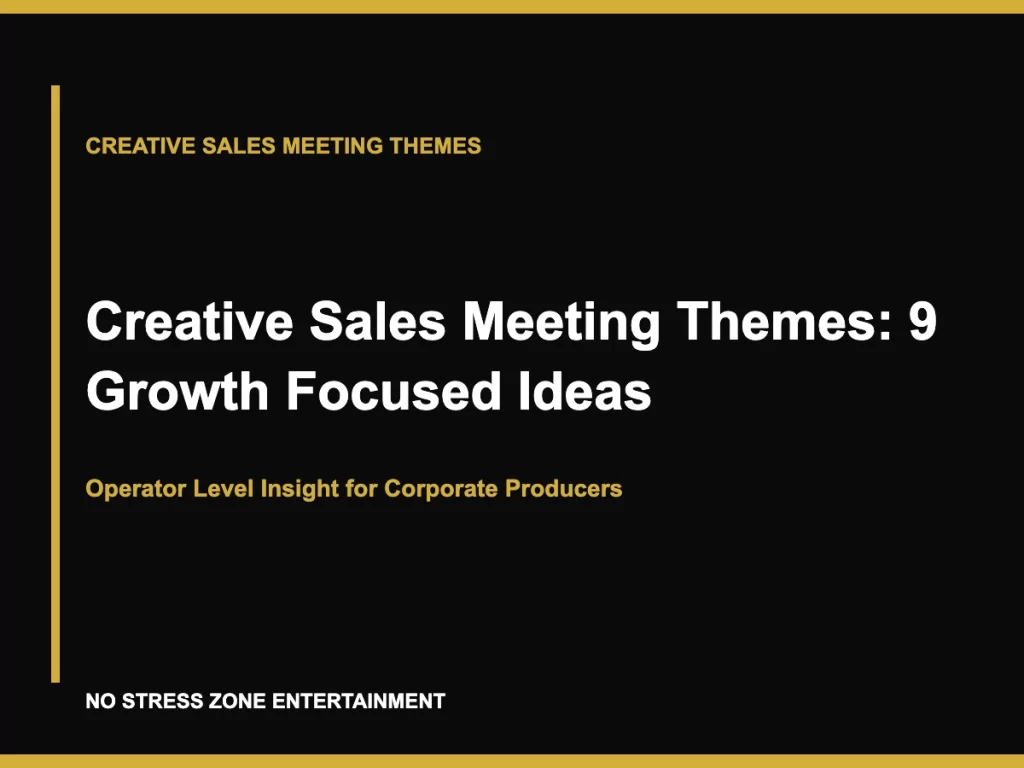 Creative Sales Meeting Themes: 9 Growth Focused Ideas