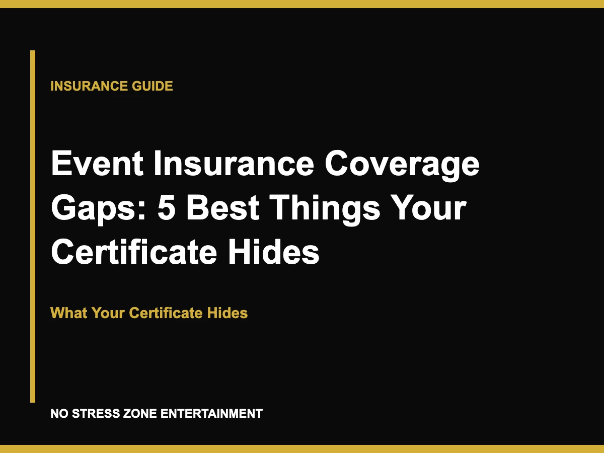 Event Insurance Coverage Gaps: 5 Best Things Your Certificate Hides - What Your Certificate Hides