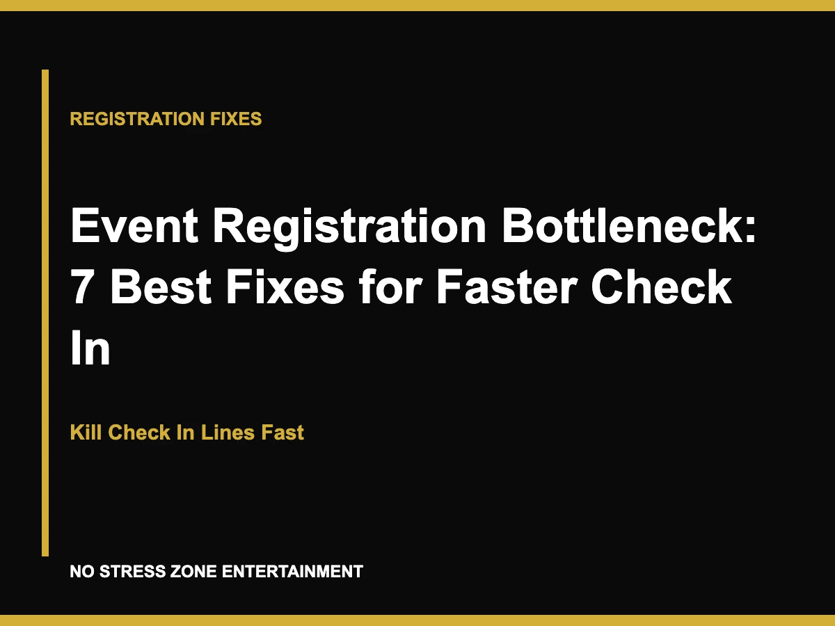 Event Registration Bottleneck: 7 Best Fixes for Faster Check In - Kill Check In Lines Fast