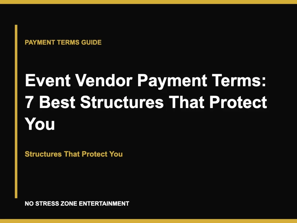 Event Vendor Payment Terms: 7 Best Structures That Protect You - Structures That Protect You