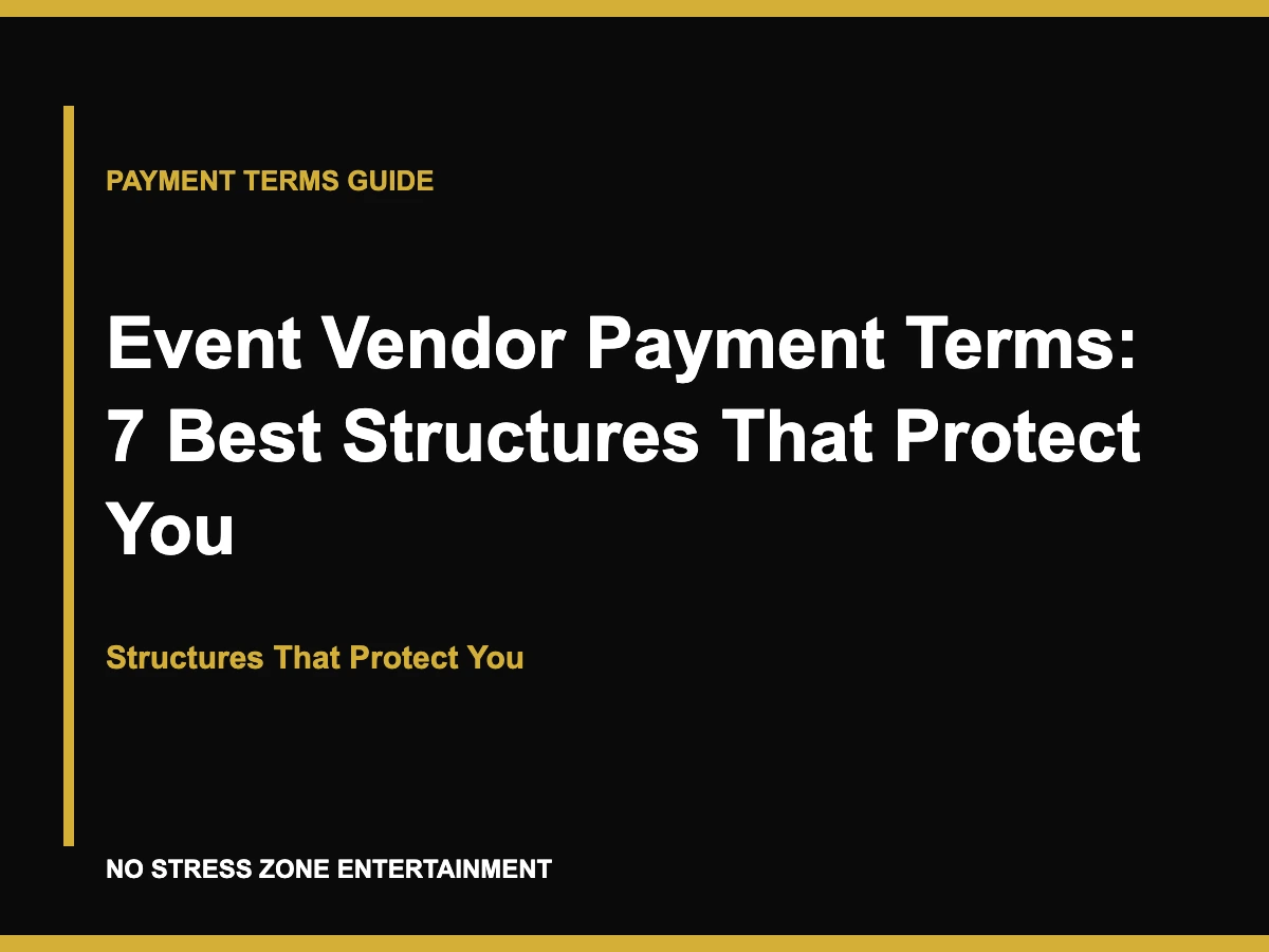 Event Vendor Payment Terms: 7 Best Structures That Protect You - Structures That Protect You