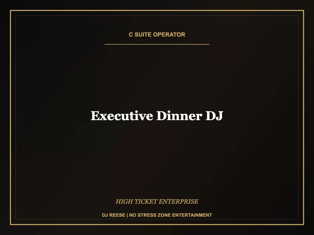 executive dinner dj executive event execution