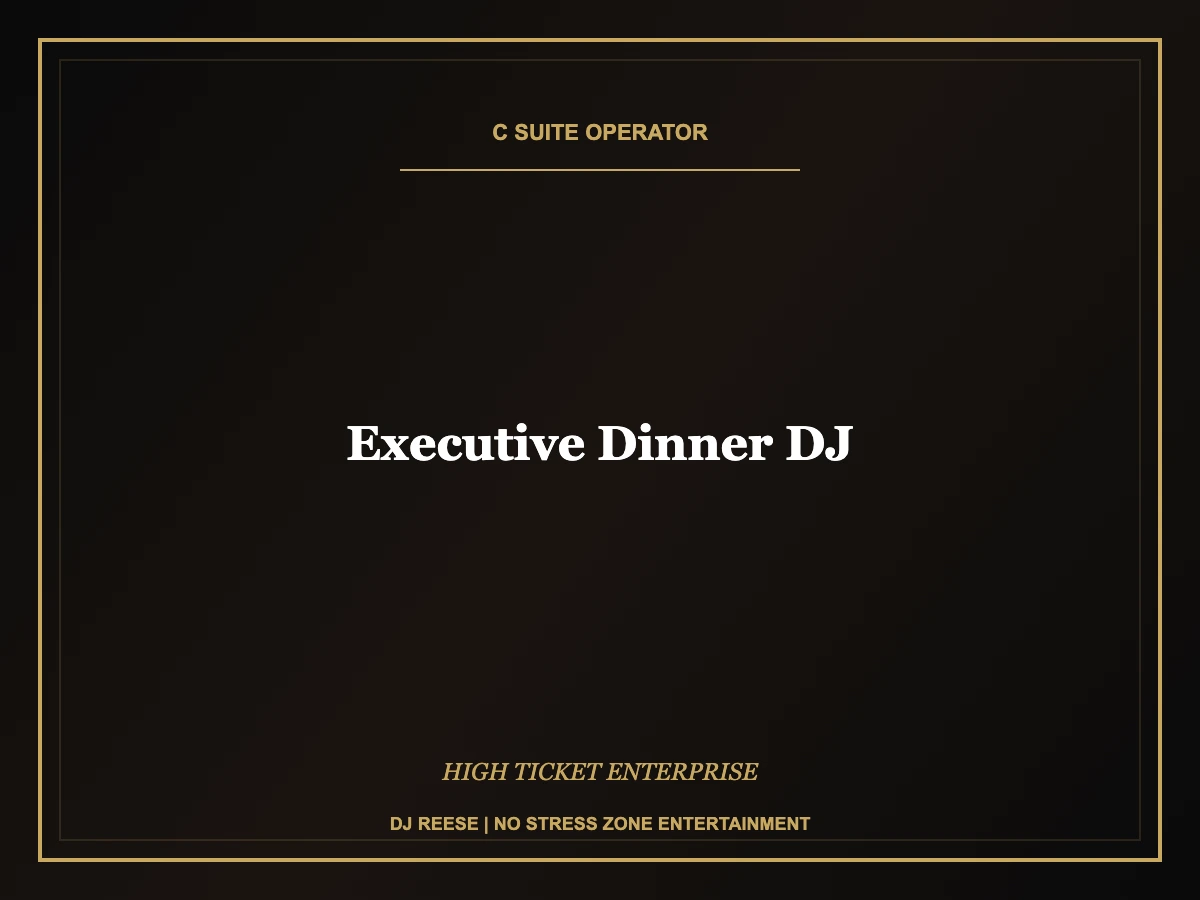 executive dinner dj executive event execution