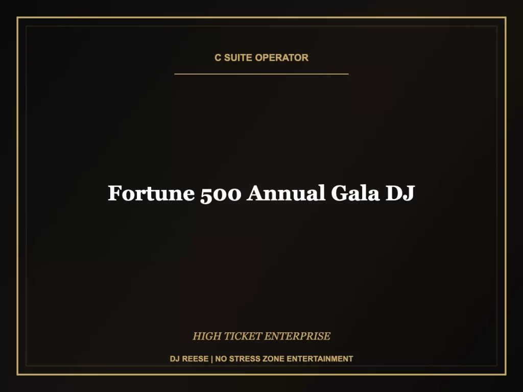 fortune 500 annual gala dj executive event execution