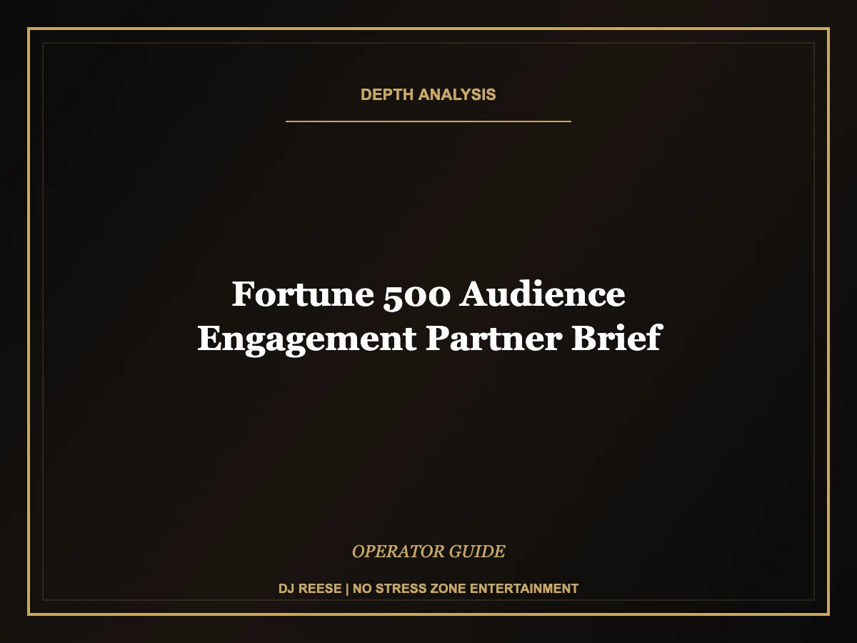 fortune 500 audience engagement partner brief operator framework