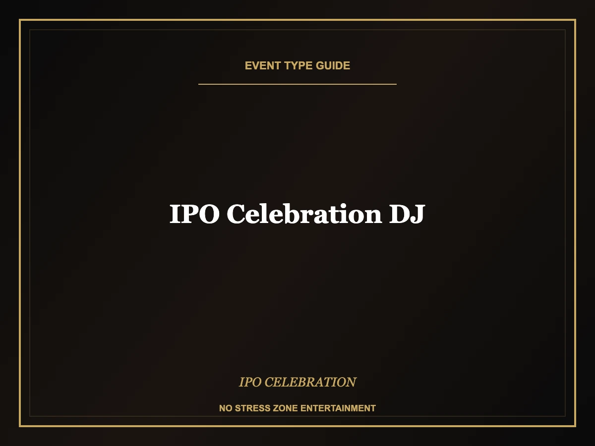 ipo celebration dj program execution