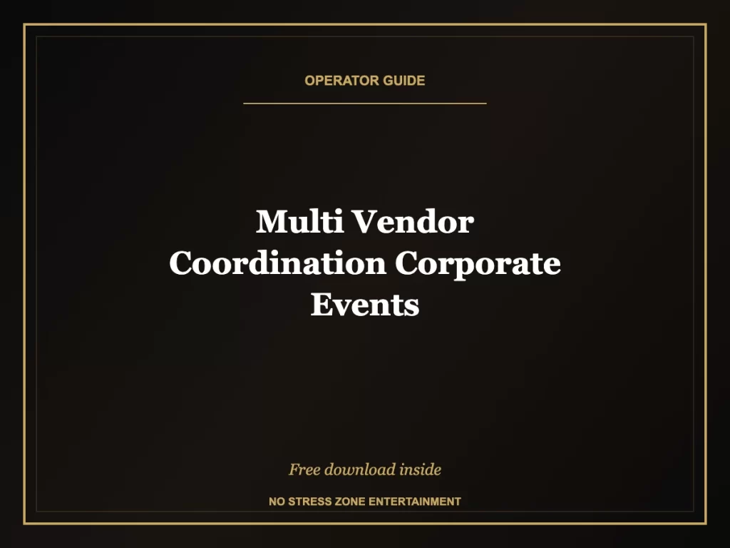 multi vendor coordination corporate events operator guide