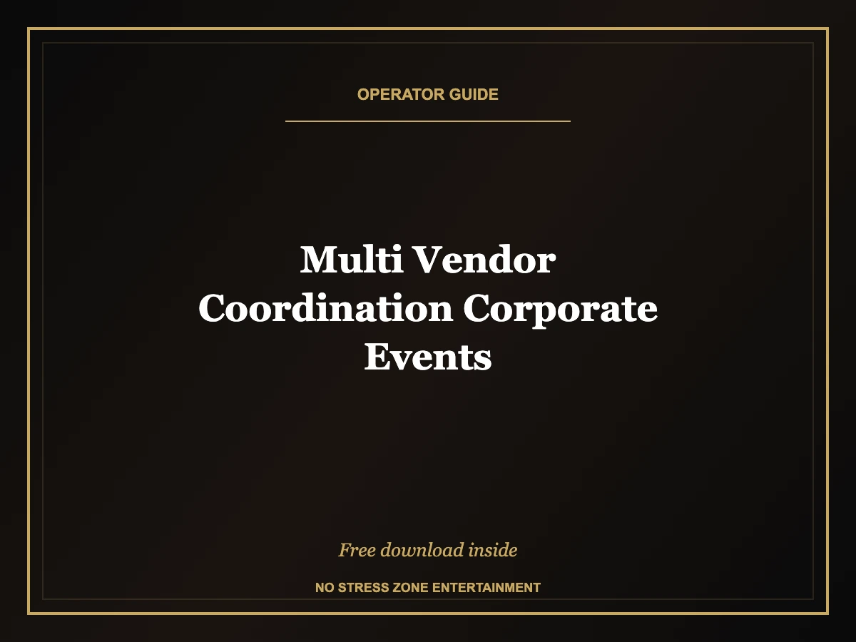 multi vendor coordination corporate events operator guide