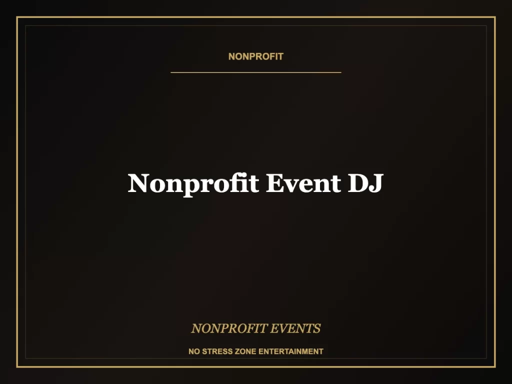 nonprofit event dj operator