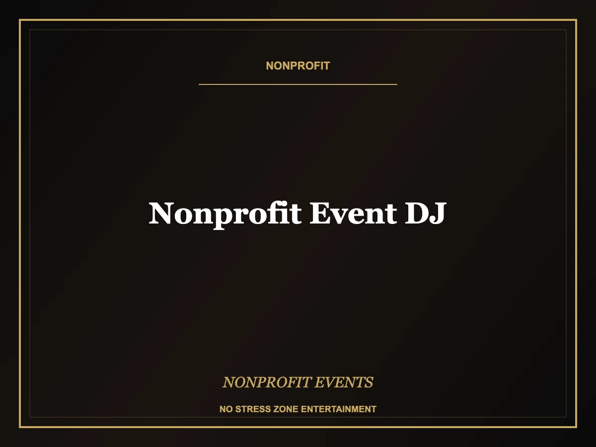 nonprofit event dj operator