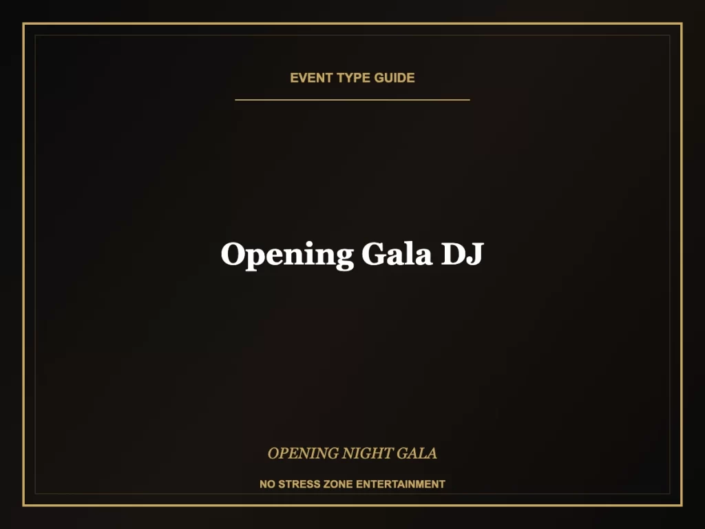 opening gala dj program execution