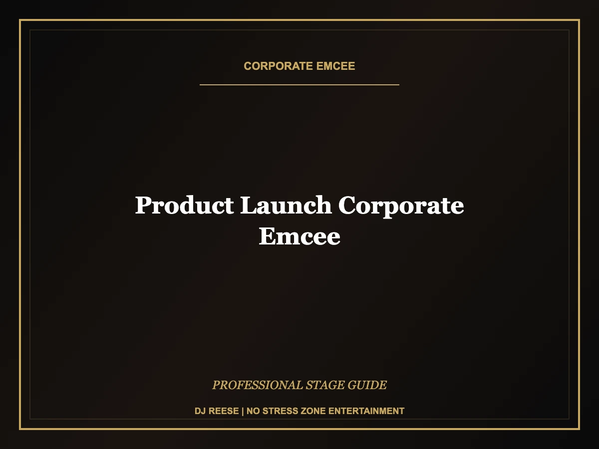 product launch corporate emcee professional stage execution