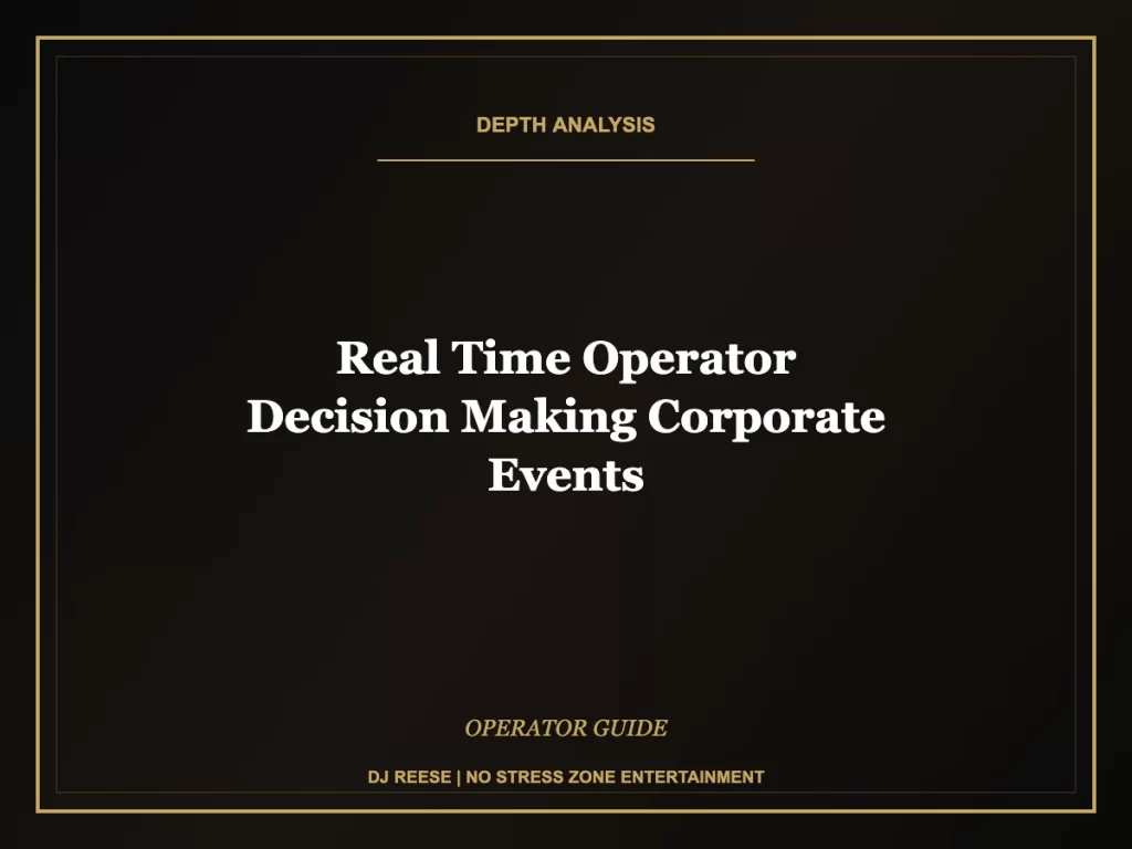 real time operator decision making corporate events operator framework
