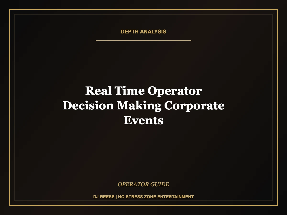 real time operator decision making corporate events operator framework