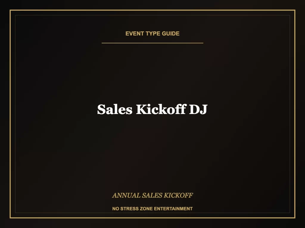 sales kickoff dj program execution