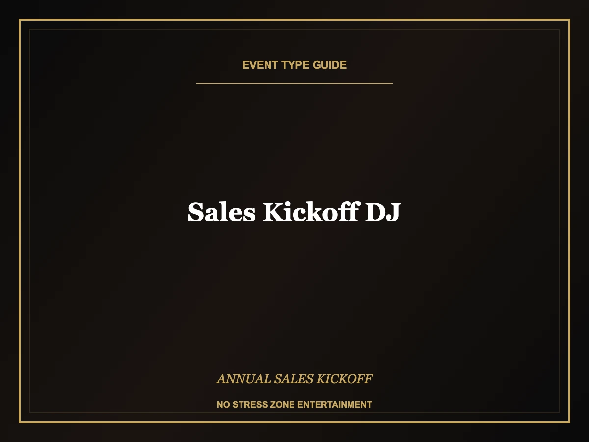 sales kickoff dj program execution