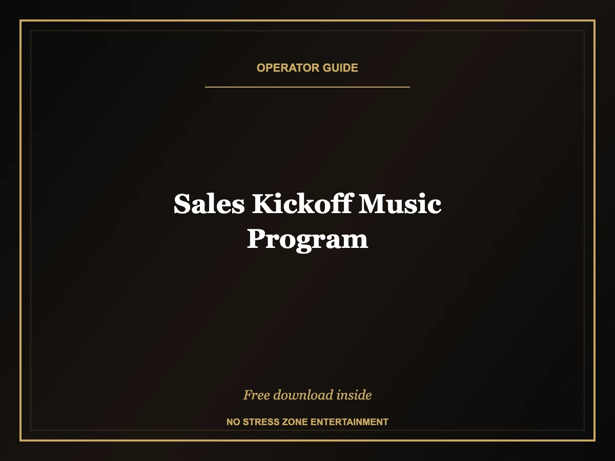 sales kickoff music program operator guide
