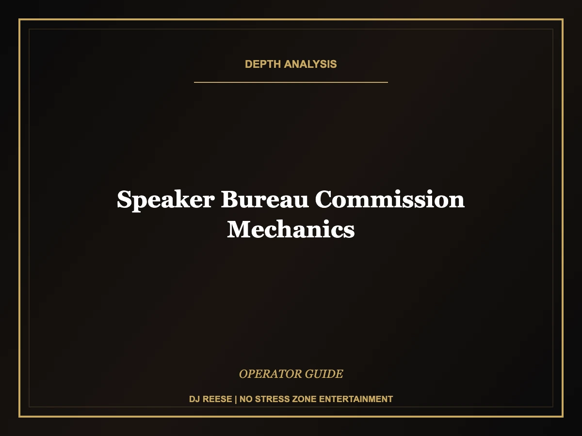 speaker bureau commission mechanics analysis