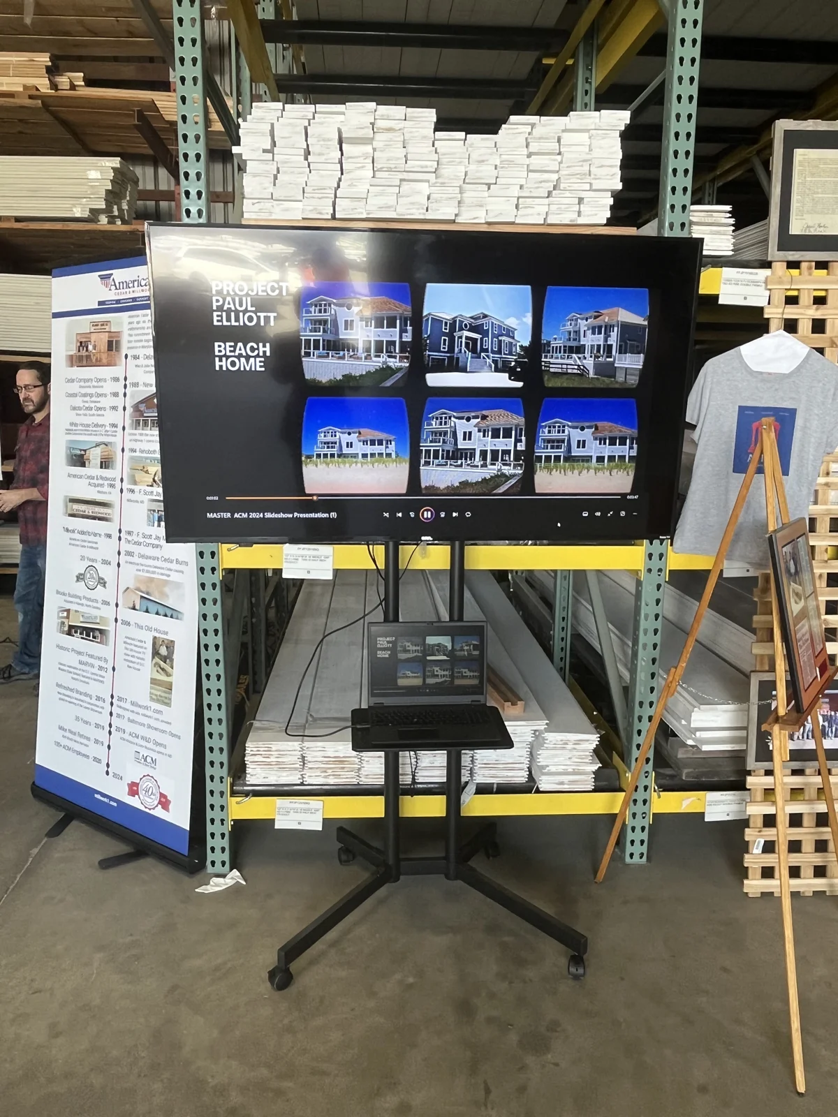 DJ Reese setup at the American Cedar & Millwork 40th Anniversary Celebration, Lewes, Delaware